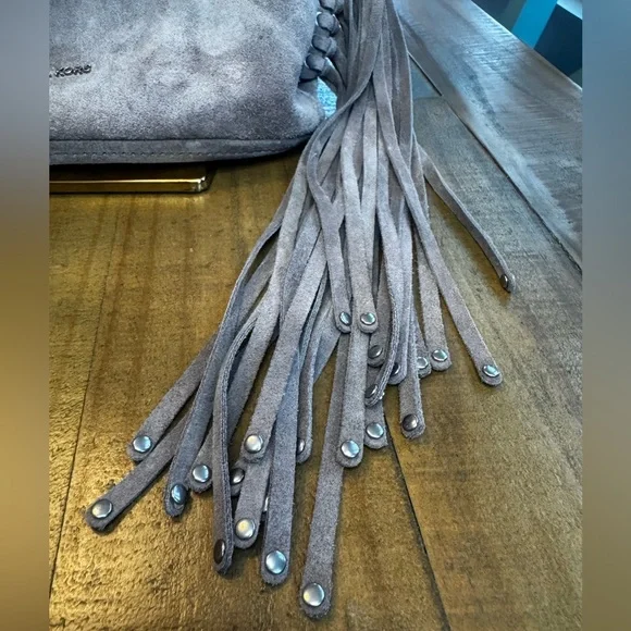 Michael Kors Fringe Crossbody in Suede with Zipper - Picture 4 of 15
